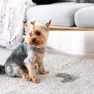 how to clean dog pee off carpet