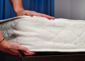 hand-man-testing-firmness-white-orthopedic-mattress-male-pressing-hypoallergenic-foam-matt